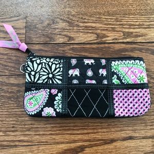 Vera Bradley Pink Elephants Wristlet